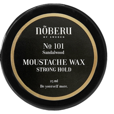 Moustache Wax Strong Hold Sandalwood 25ml - BOMBOLA, , Nõberu of Sweden